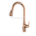 Rose Gold Pull Down Faucet Dapur untuk Wastafel